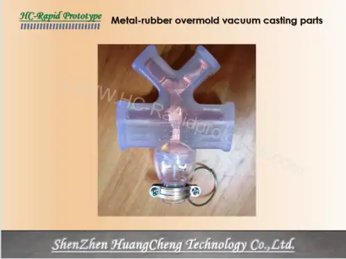 Metal-rubber overmold vacuum casting parts